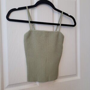 Babaton Sage Green Cropped Top